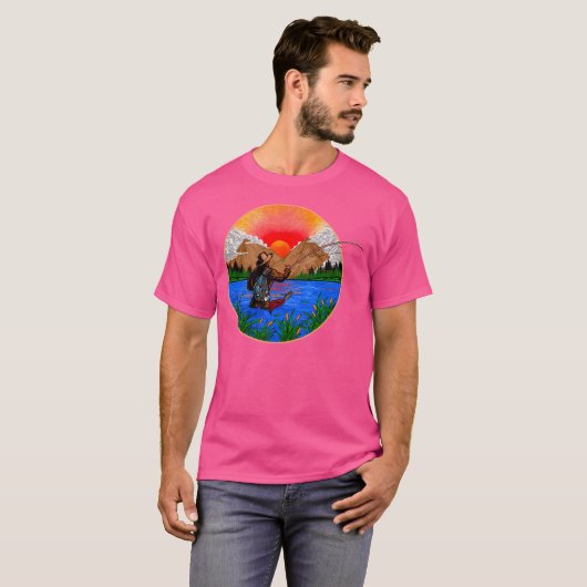 Wild With Bigfoot Fishing Tシャツ (正面フル)