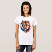 Wild Within – 虎の霊を持つ女神. Tシャツ (正面フル)