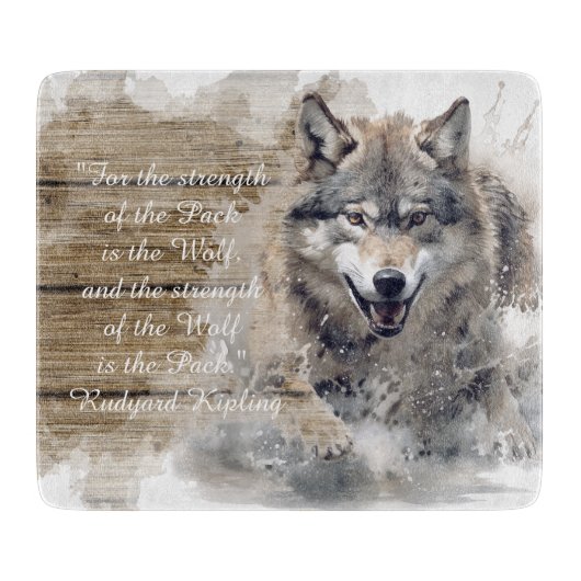 Wild Wolf Quote カッティングボード (正面)