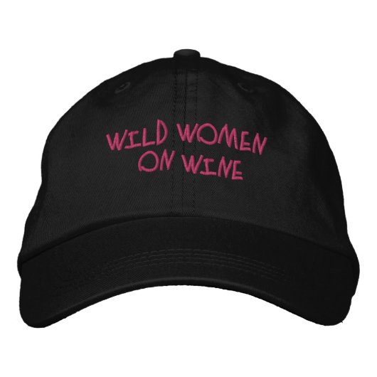 Wild Women on Wine Embroidered Hat 刺繍入りキャップ (正面)