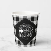 Wild Wonderful Christmas Black Buffalo Plaid ID604 紙コップ (裏面)