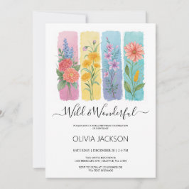 Wild & Wonderful Watercolor Birthday Invitation   招待状