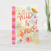 Wild & Wonderful – Whimsical Hand Lettering カード (正面)
