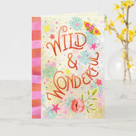 Wild & Wonderful – Whimsical Hand Lettering カード