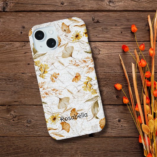 Wild Woodlands Botanicals Personalize Name iPhone 15ケース