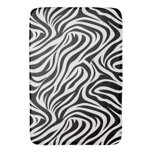Wild Zebra Bathroom Mat バスマット (正面縦)
