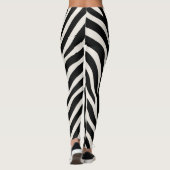 Wild Zebra Print Classic Black & White Halloween  レギンス (裏面)