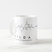 Wildaペプチド名mug コーヒーマグカップ (正面左)