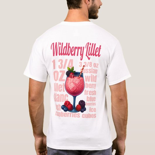 Wildberry Lillet T-Shirt – Elegant Fruit Cocktail Tシャツ (裏面)
