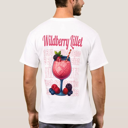 Wildberry Lillet T-Shirt – Elegant Fruit Cocktail Tシャツ (裏面)