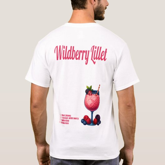 Wildberry Lillet T-Shirt – Elegant Fruit Cocktail Tシャツ (裏面)