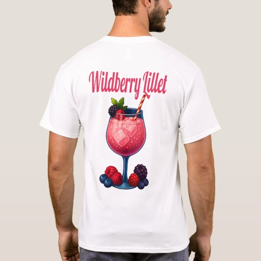 Wildberry Lillet T-Shirt – Elegant Fruit Cocktail Tシャツ (裏面)