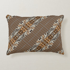 Wildcat Matrix - Bengal Cat Leopard Coffee Pillow アクセントクッション