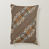 Wildcat Matrix - Bengal Cat Leopard Coffee Pillow アクセントクッション (裏面(縦))