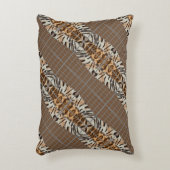 Wildcat Matrix - Bengal Cat Leopard Coffee Pillow アクセントクッション (正面(垂直))