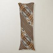 Wildcat Matrix - Bengal Cat Leopard Coffee Pillow ボディピロー (正面縦)