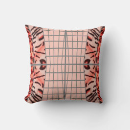 Wildcat Matrix - Bengal Cat Leopard Pink Pillow クッション