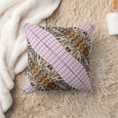 Wildcat Matrix - Bengal Cat Leopard Pink Rose クッション (ブランケット)
