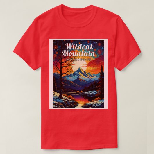 Wildcat mountain new hampshire usaスキー1 tシャツ (デザイン正面)