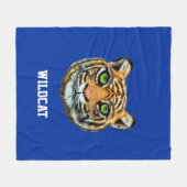 Wildcat & Writhon Blue フリースブランケット (正面(横))