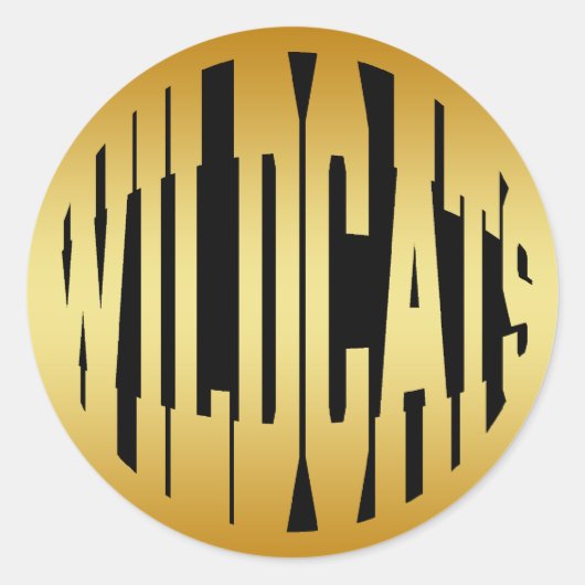 WILDCATS -金ゴールド ラウンドシール (正面)