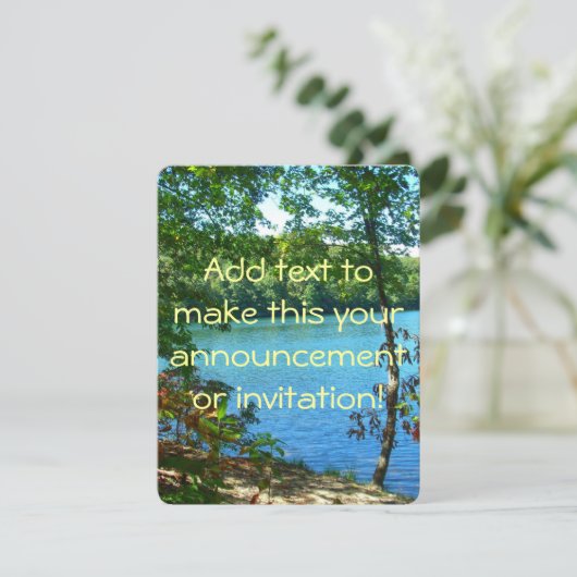 wilderness樹木が茂った湖 招待状 (スタンド正面)