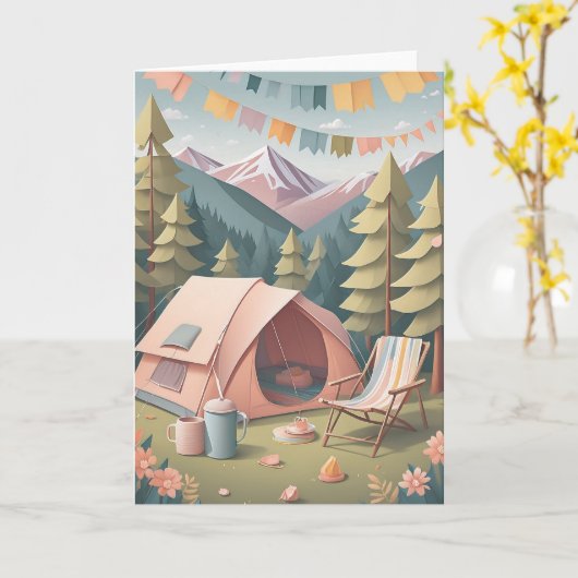Wilderness Birthday Adventure カード (黄色い花)