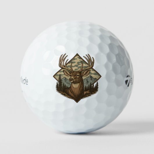 Wilderness Buck Camo Golf Ball ゴルフボール (正面)