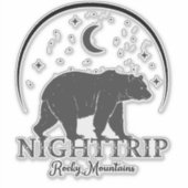 Wilderness Exploration "Nighttime" Rocky Mountain シール (正面)