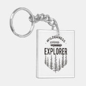 Wilderness Explorer Station Wagon Canoe Trees キーホルダー (正面左)