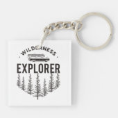 Wilderness Explorer Station Wagon Canoe Trees キーホルダー (裏面)