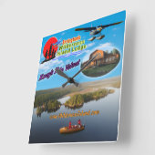Wilderness Island Wall Clock スクエア壁時計 (傾斜)