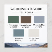 Wilderness Reverie Color Palette Card 招待状 (正面)