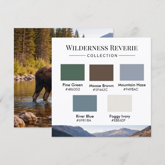 Wilderness Reverie Color Palette Card 招待状 (正面/裏面)