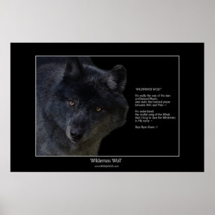 WILDERNESS WOLFポスターw詩 ポスター
