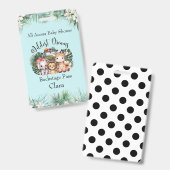 Wildest Dreamsサファリバックステージベビーシャワー バッジ (表裏)