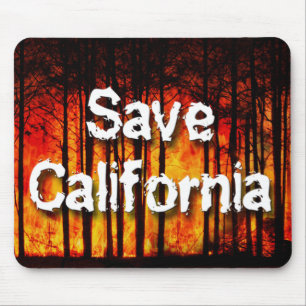 Wildfiresか救らのカリフォルニア マウスパッド