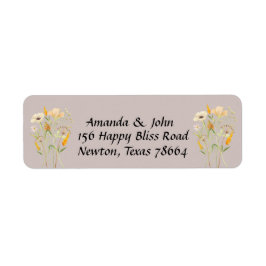 Wildflowerの基本的な郵送先住所の返品 ラベル