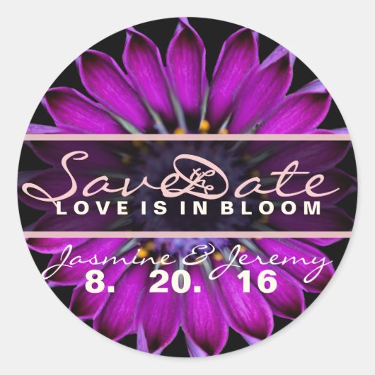 Wildflowerの日付スタンプを保存する ラウンドシール (正面)