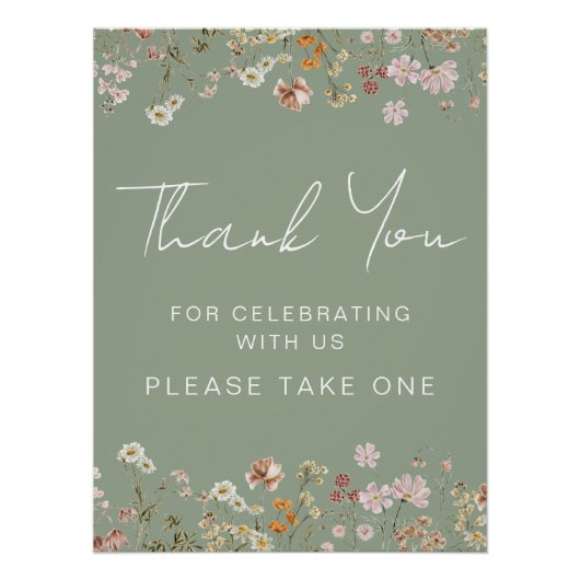 Wildflowerを祝お持ちいただきありがとうございます ポスター (正面)