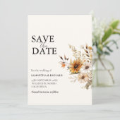 WildflowerエレガントウェディングI日を保存 招待状 (スタンド正面)