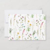 Wildflowerエレガント Botanical Photo Save The Date 案内状 (裏面)