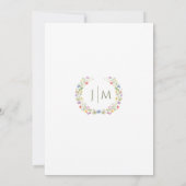 Wildflowerカラフルフローラ日付写真の保存 招待状 (裏面)