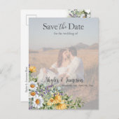 Wildflowerカラフル日付の写真を保存 ポストカード (正面/裏面)