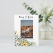 Wildflowerカラフル日付の写真を保存 ポストカード (スタンド正面)