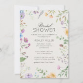 Wildflowerシンプルのブライダルシャワー、結婚Wildflowerの 招待状 (正面)