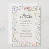 Wildflowerシンプルのブライダルシャワー、結婚Wildflowerの 招待状 (正面)
