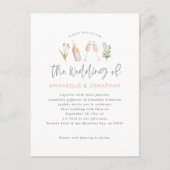 wildflowerフローラシャンパンモダンスクリプトの発表 シーズンポストカード (正面)