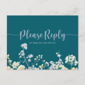 Wildflowerメニュエレガントー選択RSVPポストカード ポストカード (正面)