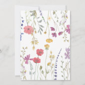 Wildflower日付を保存し、Boho日付を保存 招待状 (裏面)